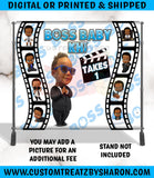 AFRICAN AMERICAN BOSS BABY BOY BACKDROP Custom Favorz by Sharon