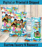 AFRICAN AMERICAN COCOMELON CHIP BAGS Custom Favorz by Sharon