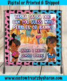 AFRICAN AMERICAN PEBBLES & BAMM GENDER REVEAL BACKDROP Custom Favorz by Sharon