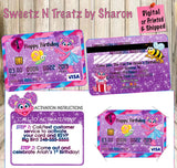 Abby Cadabby Credit Card Invite Custom Favorz by Sharon