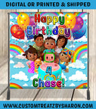 African American Cocomelon Backdrop Custom Favorz by Sharon