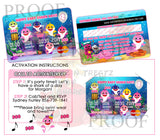 BABY SHARK CREDIT CARD INVITE Custom Favorz by Sharon