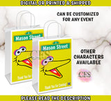 ELMO, COOKIE MONSTER, ERNIE, BIG BIRD, THE GROUCH, & ABBY CADABBY BDAY GIFT BAG LABELS