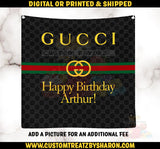 BLACK GUCCI BACKDROP Custom Favorz by Sharon