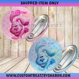 BLUE'S CLUES GENDER REVEAL PIN BACK BUTTONS Custom Favorz by Sharon