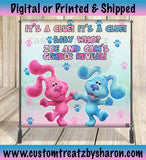BLUES CLUES GENDER REVEAL BACKDROP Custom Favorz by Sharon