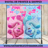 BLUES CLUES GENDER REVEAL BACKDROP Custom Favorz by Sharon