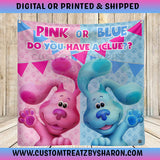 BLUES CLUES GENDER REVEAL BACKDROP Custom Favorz by Sharon