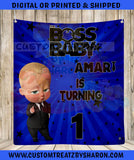 BOSS BABY BOY BACKDROP Custom Favorz by Sharon