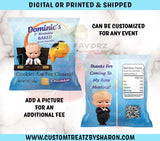 BOSS BABY BOY GOLD FISH SNACKS Custom Favorz by Sharon