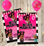 BOSS BABY GIRL Printable Invites Custom Favorz by Sharon