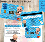 Boss Baby Boy Baby Shower Credit Card Invite Custom Favorz by Sharon