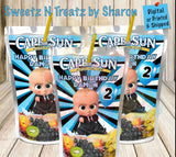 Boss Baby Boy Caprisun or Kool Aid Jammers Custom Favorz by Sharon