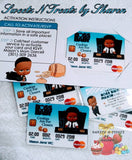 Boss Baby Boy Credit Card Invites Custom Favorz by Sharon
