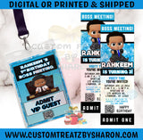 Boss Baby Boy VIP Pass & Ticket Invitation Custom Favorz by Sharon