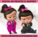Boss Baby Gender Reveal Credit Card Invites Custom Favorz by Sharon