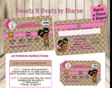Boss Baby Girl Gucci Credit Card Invite Custom Favorz by Sharon