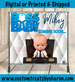 CAUCASIAN BOSS BABY BOY BABY SHOWER BACKDROP Custom Favorz by Sharon