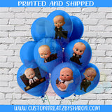CAUCASIAN BOSS BABY BOY BALLOON STICKERS Custom Favorz by Sharon