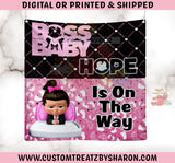 CAUCASIAN BOSS BABY GIRL BACKDROP Custom Favorz by Sharon