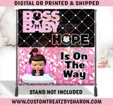 CAUCASIAN BOSS BABY GIRL BACKDROP Custom Favorz by Sharon