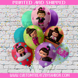 CAUCASIAN BOSS BABY GIRL BALLOON STICKERS Custom Favorz by Sharon