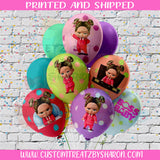 CAUCASIAN BOSS BABY GIRL BALLOON STICKERS Custom Favorz by Sharon