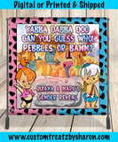 CAUCASIAN PEBBLES & BAMM GENDER REVEAL BACKDROP Custom Favorz by Sharon