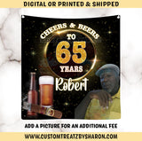 CHEERS N BEERS & CIGARS BACKDROP Custom Favorz by Sharon