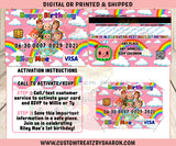 COCOMELON CREDIT CARD INVITE Custom Favorz by Sharon
