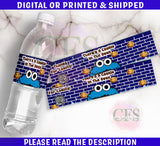COOKIE MONSTER BABY SHOWER WATER LABELS Custom Favorz by Sharon