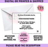 CUSTOM PRINTABLE INVITE Custom Favorz by Sharon