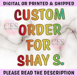 CUSTOM ORDER FOR SHAY S - CUSTOM BACKDROP - DO NOT PURCHASE OTHERWISE