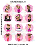 Caucasian Boss Baby Girl Cupcake Toppers - Instant Download Custom Favorz by Sharon