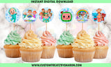 Cocomelon Cupcake Toppers - Instant Download Custom Favorz by Sharon