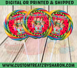 Cocomelon Watermelon Swirl Lollipop Labels Custom Favorz by Sharon