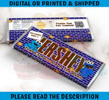 Cookie Monster Baby Shower Hershey Labels Custom Favorz by Sharon