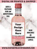 Custom Designed Mini Champagne and Wine Labels Custom Favorz by Sharon