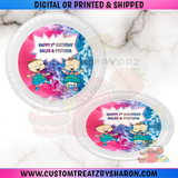 Custom Phil & Lil Party Plate Inserts | Phil N Lil Party | Phil N Lil Favors | Gender Reveal | Birthday Custom Favorz by Sharon