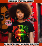 Dripping Lips | Juneteenth Edition | Red White & Blue | Red Yellow & Green