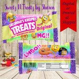 EMOJI Rice Krispie Treat Wrapper Custom Favorz by Sharon