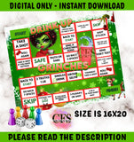 GREEN GRINCHMAS GAME BOARD - INSTANT DOWNLOAD