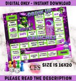 PURPLE GRINCHMAS GAME BOARD - INSTANT DOWNLOAD