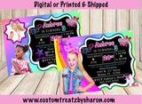 JOJO SIWA PRINTABLE INVITE 5X7 OR 4X6 Custom Favorz by Sharon