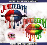 Dripping Lips Juneteenth PNG - INSTANT DOWNLOAD