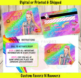 JoJo Siwa Credit Card Invite Custom Favorz by Sharon