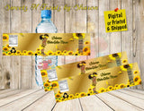 LITTLE MISS SUNFLOWER WATER BOTTLE LABELS Custom Favorz by Sharon