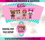 LOL DOLLS PARTY CUP & STRAW TAG Custom Favorz by Sharon