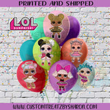 LOL SURPRISE DOLLZ BALLOON STICKERS Custom Favorz by Sharon