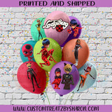 MIRACULOUS LADY BUG BALLOON STICKER Custom Favorz by Sharon